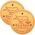 2 Copper Bird Bath Dishes, 2mm Thick Reinforced Copper Cleaning Dishes, Designed for Bird Bathing, with Three-point Support Ensuring Clean Water All Year Round, Compatible with All Outdoor Bird Bath Bowls