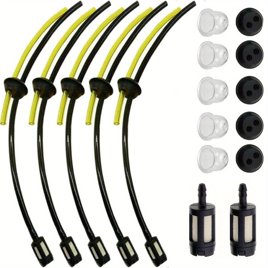 [Fuel Line Filters] 17pcs Set of Fuel Line Hose Filters, Including Gaskets And a Primer, Suitable for Brushcutters, Chainsaws, And Hedge Trimmers