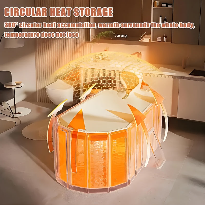 Portable Hot Tub for Home Gym, Quick Setup. Portable Hot Tub - No Installation Required, Foldable Storage, Dual Drainage Design - Ideal Christmas Gift