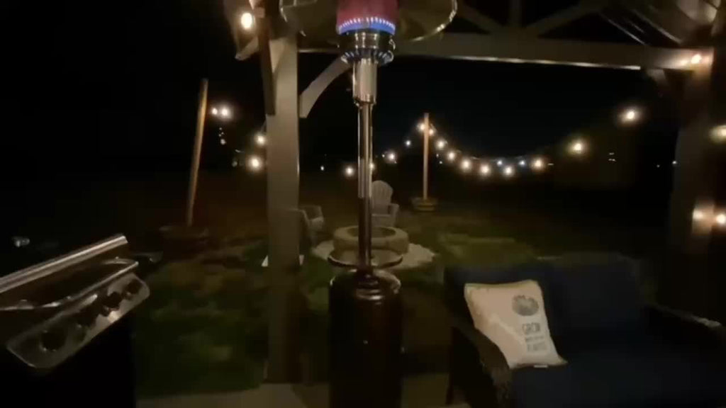 Vivicreate 9/88/90 INCH [48, 000/5500] BTU Heavy Duty Double Layer Stainless Steel Propane Outdoor Heater, Metal, No Electricity Required, Fast Heating Up In 1 Minute, Built-in Ignition, Suitable for Outdoor Use, Christmas Gift Ideas
