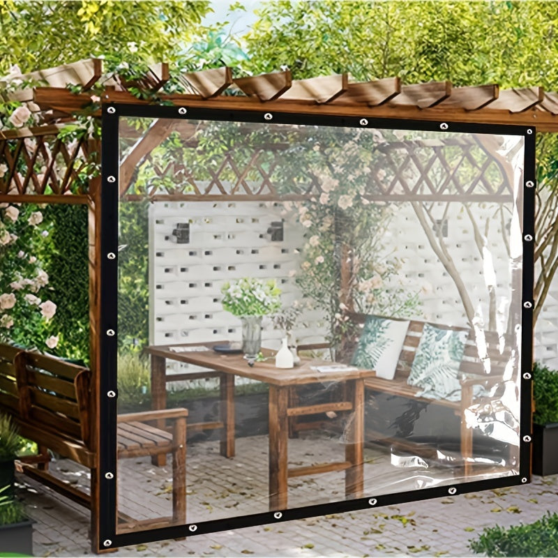1pc UV-Resistant Transparent Tarp - Waterproof, Windproof & Dustproof Plastic Cover for Gardens, Balconies, Greenhouses & Succulents, Garden Houses