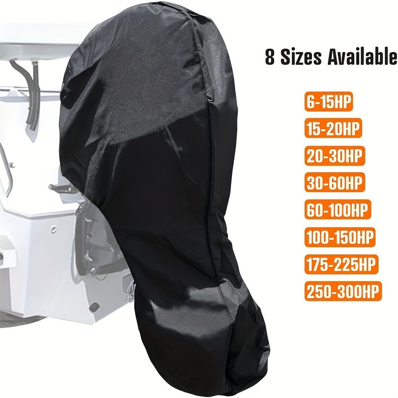 [Resistant Boat Cover] 420D Motor Engine Cover, Full Outboard Engine Cover, Resistant Boat Motor Cover
