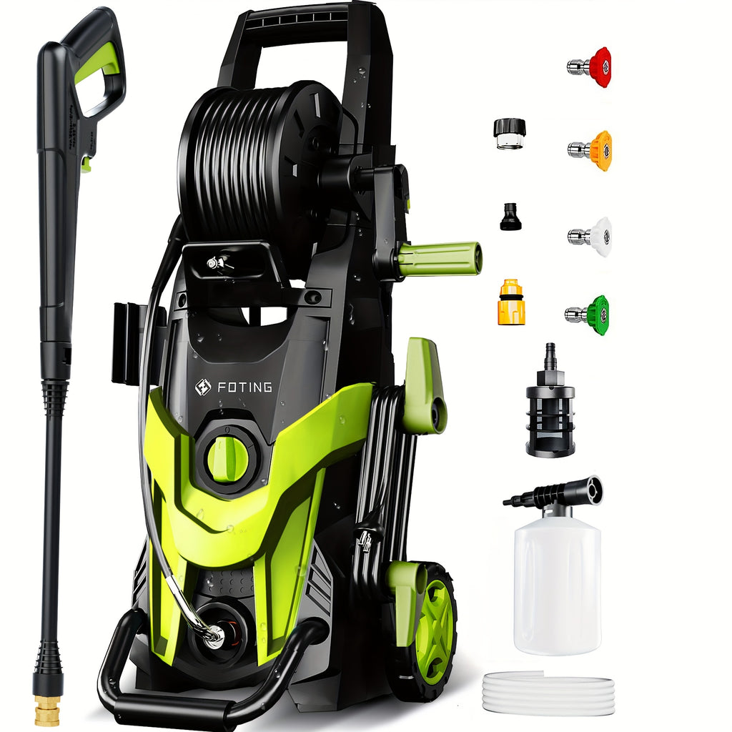 2026 New Electric Pressure Power Washer 4500PSI with 4 Quick Connect Nozzles, Inlet Hose And Filter, Foam Cannon for Cars/Fences/Patios/Home Cleaning/Pix5