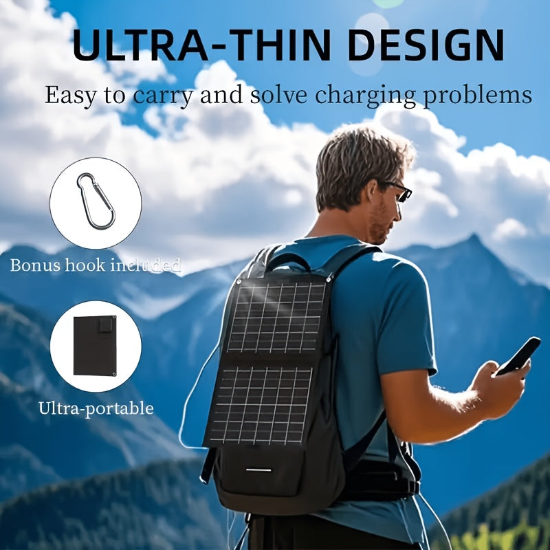 100A High Current Controller Foldable Solar Charging Panel USB-A Charge Multiple Output Emergency Power Backup for Portable Power Station Generator Laptop Tablet Home Disaster Reserve