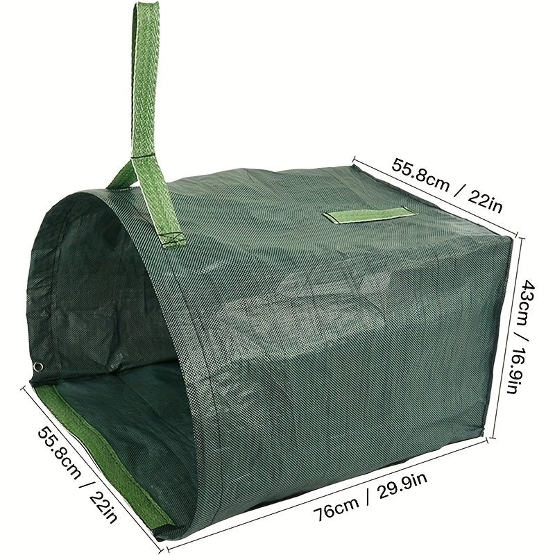 Large Capacity 52.83gal Dustpan Garbage Bag((1 Pack)-with A Pair Work Gloves, Garden Collection Bag, Durable Waterproof Material, Suitable for Leaves, Grass Clippings Garden Waste, Convenient Foldable Design, Easy to Store And Use, Essential Garden