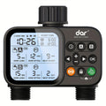 Garden Hose Watering Timer - Water Timer with 2 Outlets - Rain Delay/Manual Watering/Automatic Irrigation Control System Hose Timer for Plants, Gardens, Lawns and Outdoors Programmable Faucet Timer