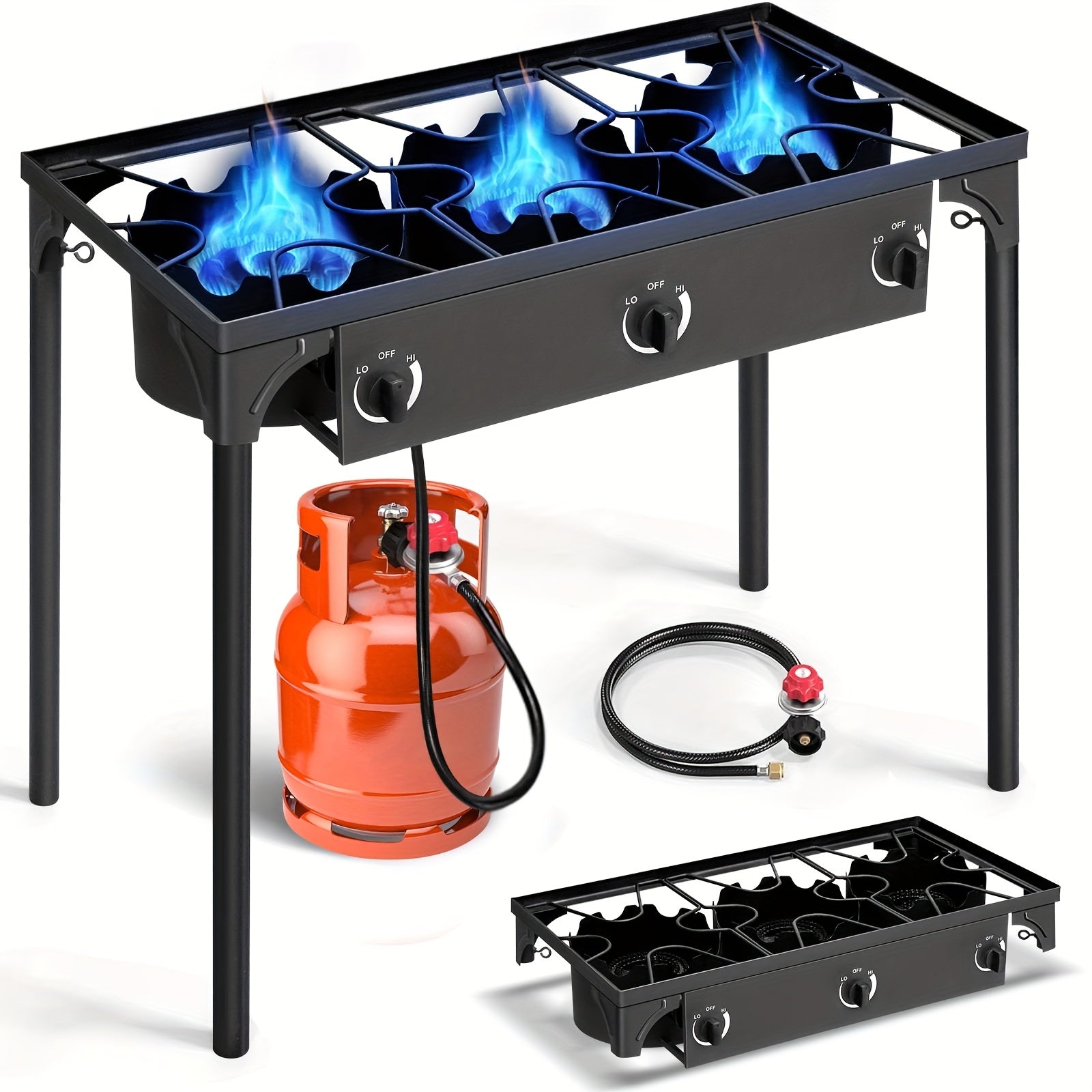 3/2/1 Burner Propane Stove for Outdoor Camping, Picnics, And Grilling - Ideal for Gardens, Gatherings, And Parties