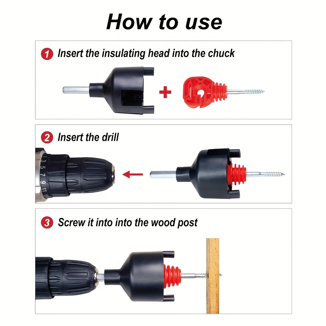 50/100pcs Metal Electric Fence Insulator - Includes Installation And Disassembly Tools, Self-Drilling Screws for Screwing In, Suitable for Wooden Posts in Homes, Pastures - Livestock And Agricultural Fences, High Wall Electric Fence Additions