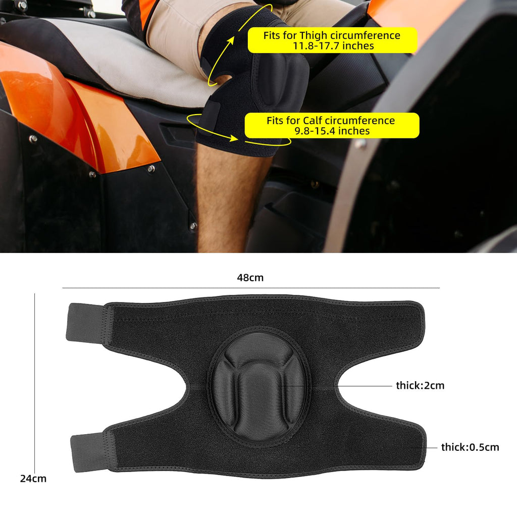Knee Pads for Work Gardening, Thickened EVA Foam Non-Slip Knee Pads with Adjustable Straps and Patella Support - Heavy Duty Knee Pads for Flooring, Tile Construction, Construction Work, Cleaning - 1 Pack (Black)