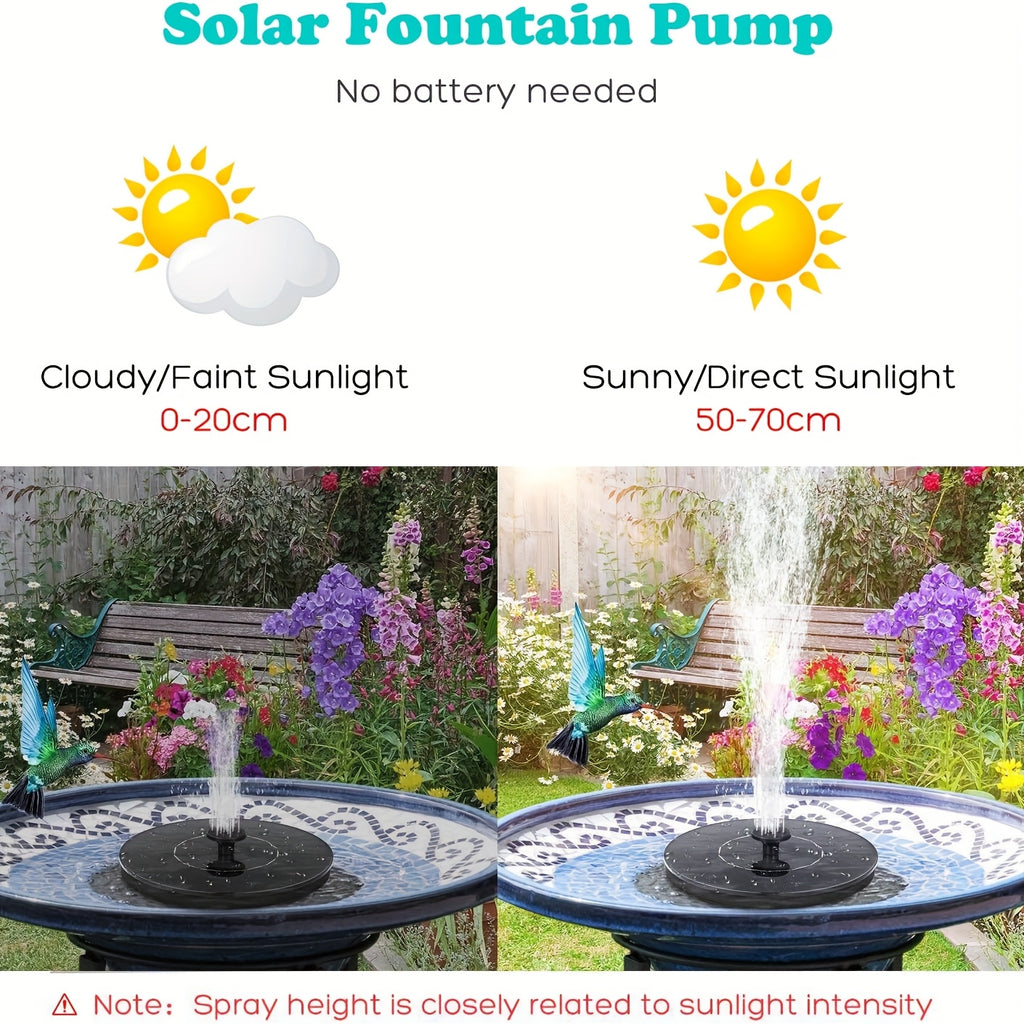 Solar Bird Bath Fountain, 1.4W /1.5W / 3.5W Solar Water Fountain, Solar Powered Fountain Pump for Bird Bath, Courtyard, Outdoor, Garden Decoration