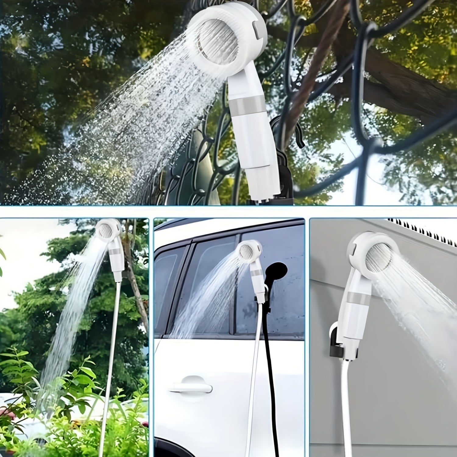 Portable Shower Pump And Outdoor Camping Shower (5000Mah); Suitable for Washing Cars And Motorcycles, Showering While Hiking Or Camping, Beach Trips, Gardening And Crop Irrigation, Bathing Pets, Cleaning The Yard, And Outdoor Fishing