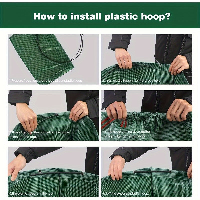 72-Gallon Sturdy Garden Bags | Reusable Bags for Leaf And Lawn Cleanup | Made from Durable Polypropylene with a PET Film Coating for Collecting Debris And Grass Clippings