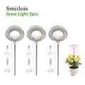 [3pcs Grow Light] Smeileas Adjustable Brightness Lamp, Full Spectrum Grow Light with Auto On/Off 3/6/9H Timer, Height Adjustable for Plant Enthusiasts, Indoor Gardening., Grow Light for Indoor Plants, Plant Growth Lamp, Plant Stand with Grow Lights
