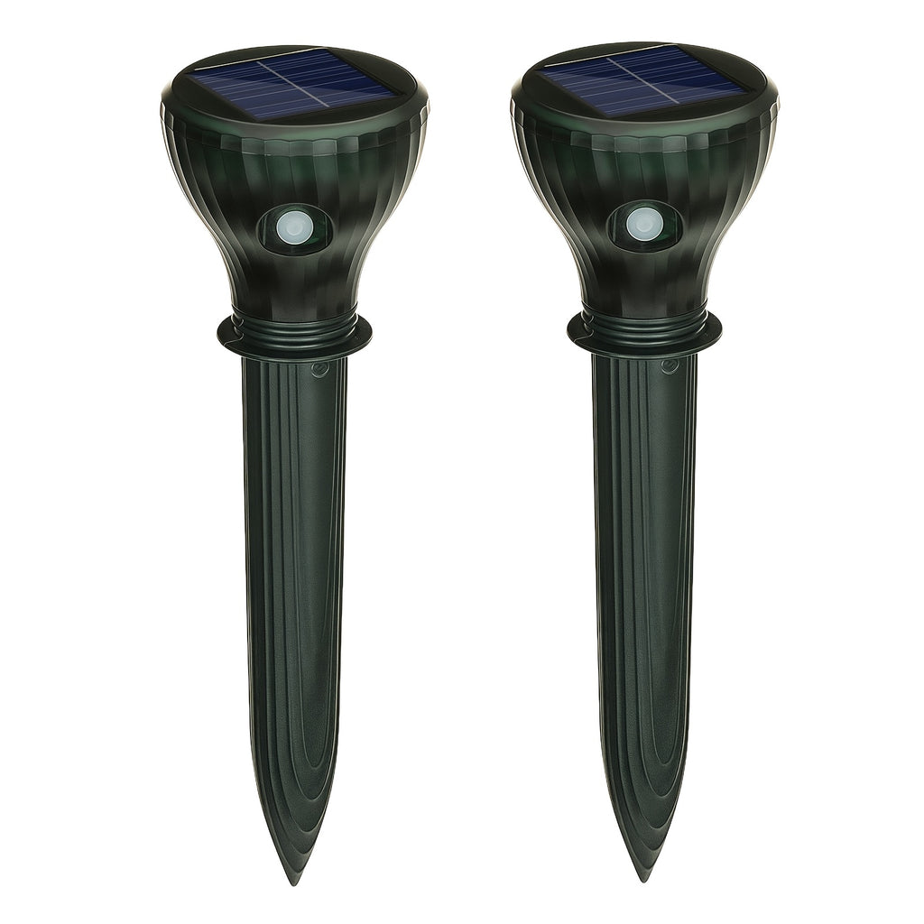 2/4/6/8 Pack Upgraded Solar - Powered Ultrasonic Repellent IP44 Waterproof Repel Moles, Gophers, Voles And Insects In Your Yard With Repellent Spikes, Keep Burrowing Animals At Bay