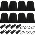 24pcs Set Of Portable Gazebo Curtain Weight Bags, Include 8 Weight Pockets, 8 Carabiners And 8 Clips, Sandbag Weights for Tents, Outdoor Curtains, Tablecloths