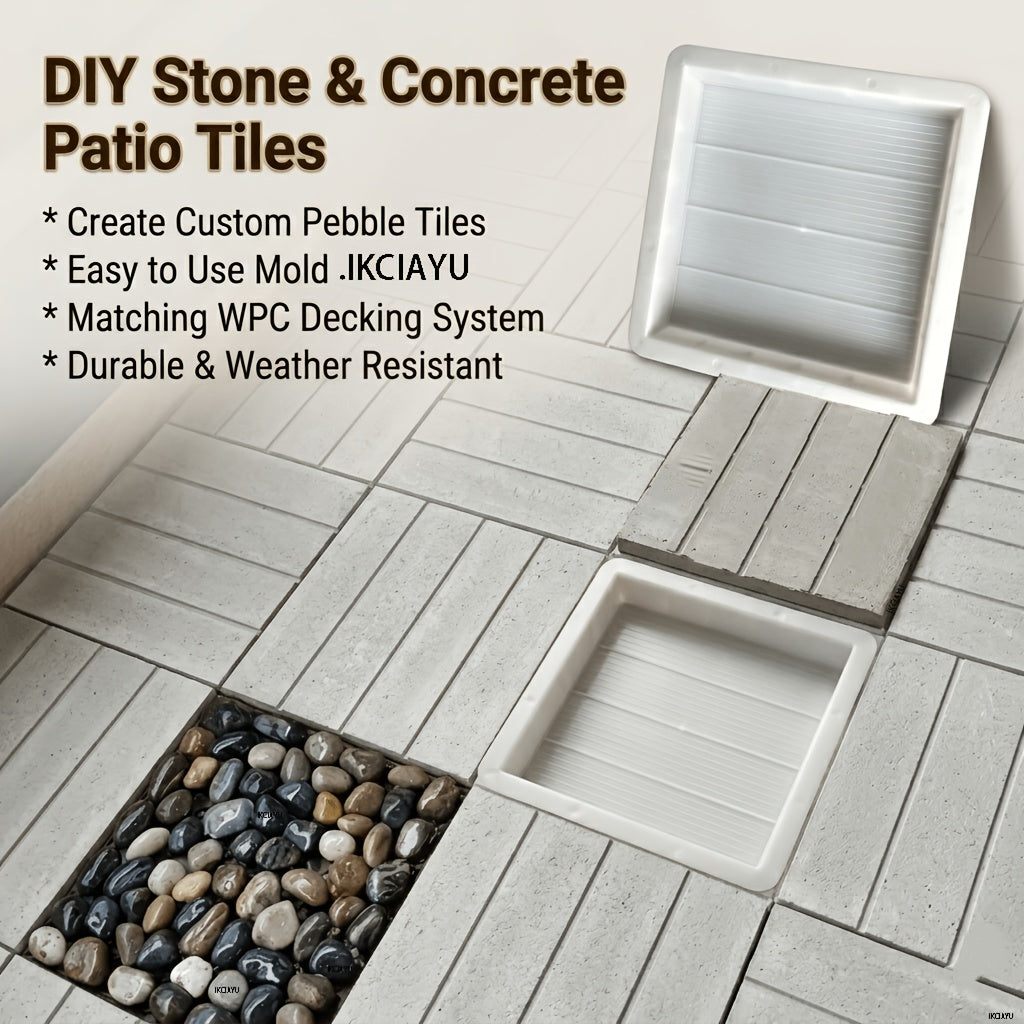 Concrete Paver Mold, Reusable Rectangular Stepping Stone Molds For Garden Decor, Patio, And Backyard Walkway Landscaping, 23.62" X 11.81" / 11.81" X 11.81"