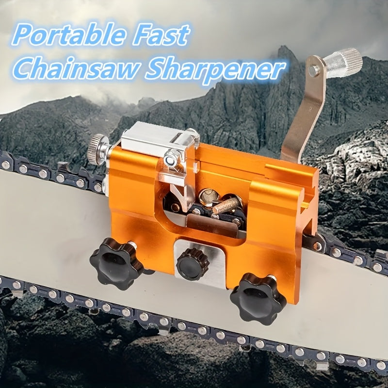 Portable Chain Saw Sharpener, Sharpening Kit, Fast Sharpening Tool, Hand Crank Grinder, Electric File/Accessories, Suitable for Various Chain Saws