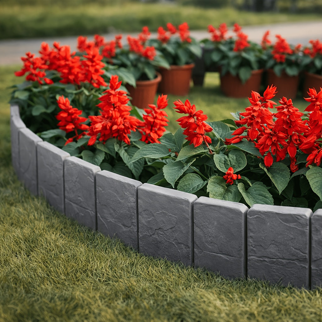 5pcs-80pcs Plastic Garden Landscape Boundary Fence Set, Lawn Autumn Decoration, Outdoor Vegetable Garden Easy to Install Partition Fence Decoration