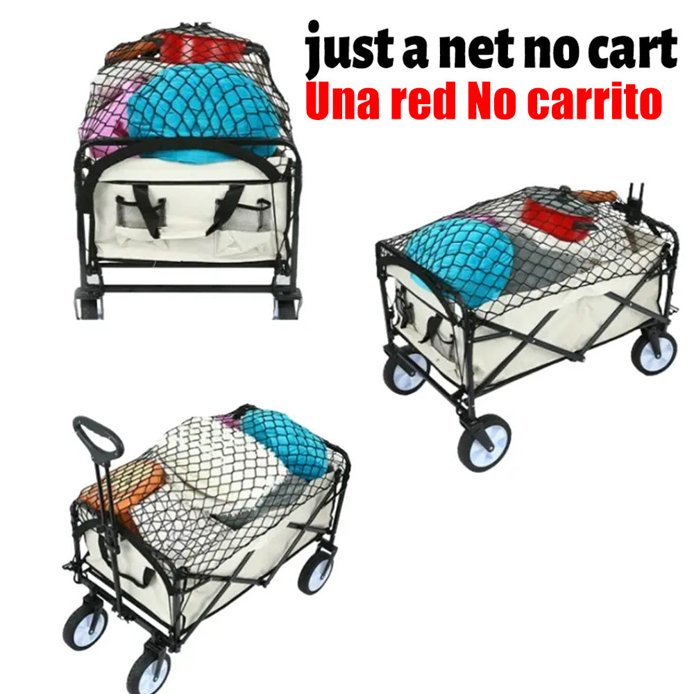 1pack Camping Cart Mesh, Camping Cart Net Bag, Small Cart Mesh Garden Cart, Fixed Net, Camping Cart Storage Net (No cart）