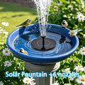 1 Solar Fountain Pump, Diameter 5.12inch, Independent Floating Solar Water Pump, Inches, Suitable for Outdoor Irrigation Submersible Pumps Such As Ponds, Fish Ponds, Gardens, Fish Tanks, Courtyards, And Bird Bath Tubs And Dustproof Solar IPX8