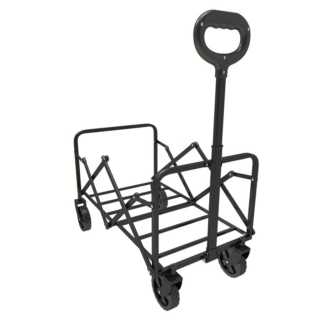 Outdoor Folding Cart - Solid Tires And 360° Wheels, 600D Tear-Resistant Fabric, Ultimate Solution for Camping/Holiday Shopping/Adventures