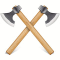 Axes 2 Pack, Professional 16" Axes for Backyard, Hand Forged Viking Axes Set Bushcraft Axes with Wooden Handle, Hand Forged Carving Axes, for Chopping Wood, Gardening