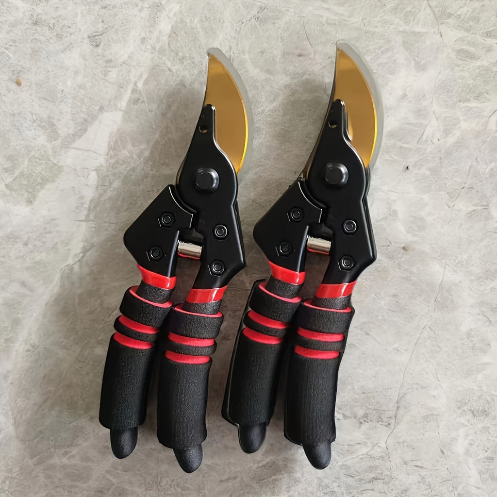 Professional Carbon Steel Pruning Shears, Sharp SK-5 Blade, Comfortable Grip, Tree Trimmer, Suitable for Home Garden and Flower Art
