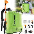 3.2 Gallon Backpack Sprayer Battery Powered, 0-80 PSI Adjustable Pressure Sprayer Compatible with 18V Battery, Electric Sprayer with Steel Telescopic Spray Wand, 5 Nozzles, 2.0Ah Battery&Charger Included