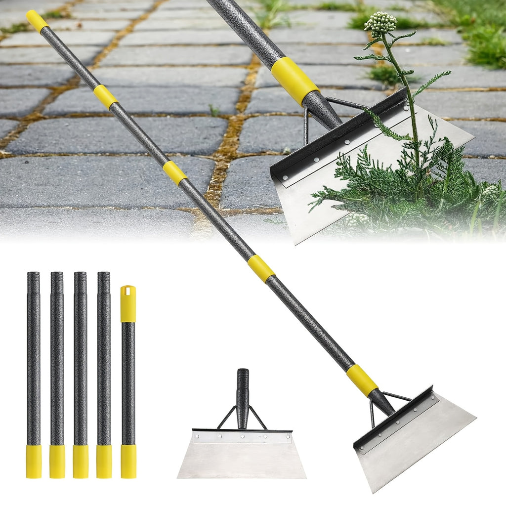 YEYEBEST Garden Flat Shovel Scraper, 60/74/88 Inch Long Multifunctional Garden Cleaning Shovel Available for Selection, Heavy Duty Floor Scraper Long Handle, Metal Weeding Scraper for Lawn Edging, Snow Ice Removal