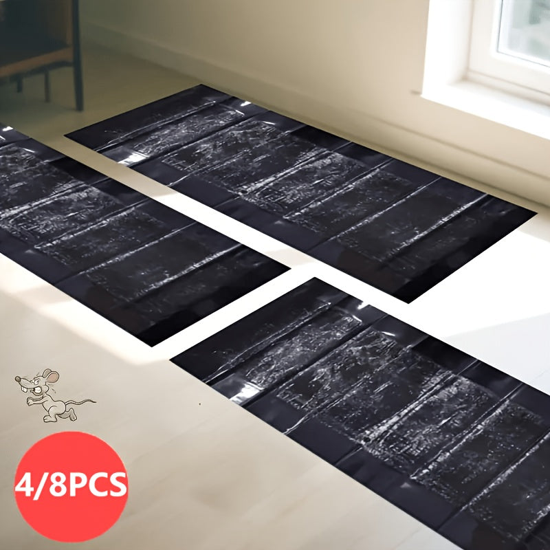 Four/ Eight Super Sticky Mouse Blankets, Specially Enlarged And Thickened, for Catching Mice And Insects. 27 * 11/27*473.24-inch Extended Sticky Mouse Boards, Designed for Catching Mice In Gardens And Kitchens, Are Easy to Use