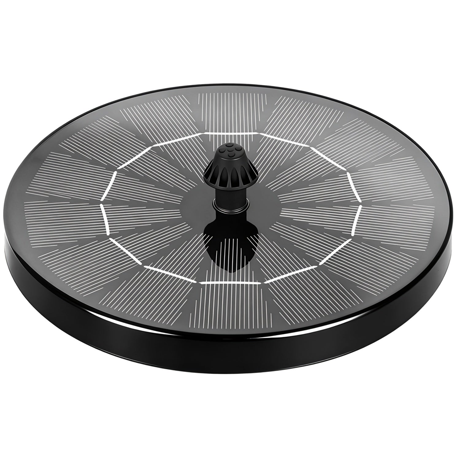 2.5W Solar Fountain Pump - Outdoor Water Fountain with 6 Nozzles And 4Ft Pipe, Solar-Powered for Bird Bath, Ponds And Garden