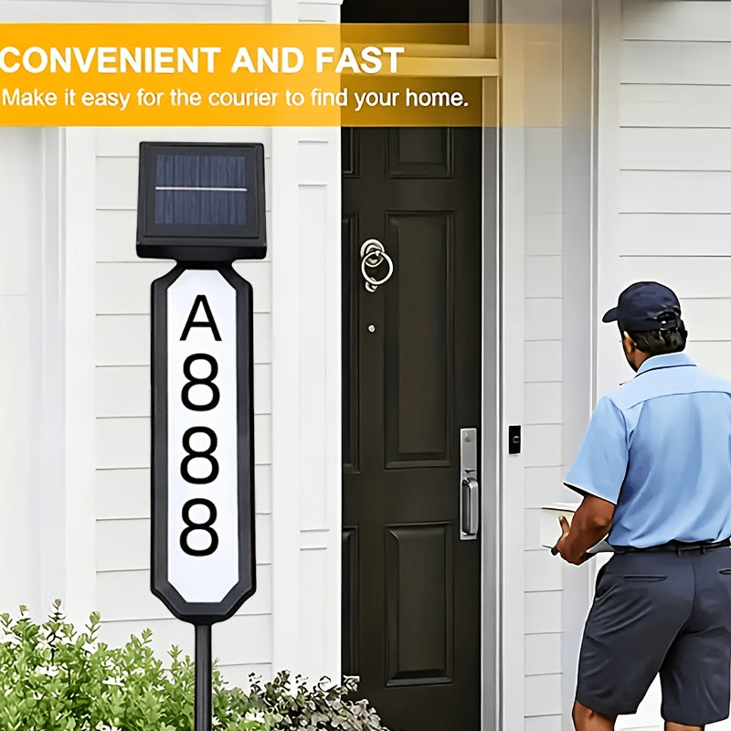 1/2pcs, Outdoor Solar Sign Light, Ground Insert Lawn Light, No Wiring Required, Automatically Lights Up At Night, IP44, Address Sign, Suitable For Homes, Mailboxes, Factories And Commercial Areas, Outdoor Christmas Gardens
