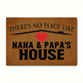 Funny Welcome Doormat Indoor Entray Front Porch with Rubber Back 23.7"(L) x 15.9"(W)There's No Place Like Nana & Papa's House Rubber Non-Slip Backing Entrance Rug Home Decor Front Decorative Mat