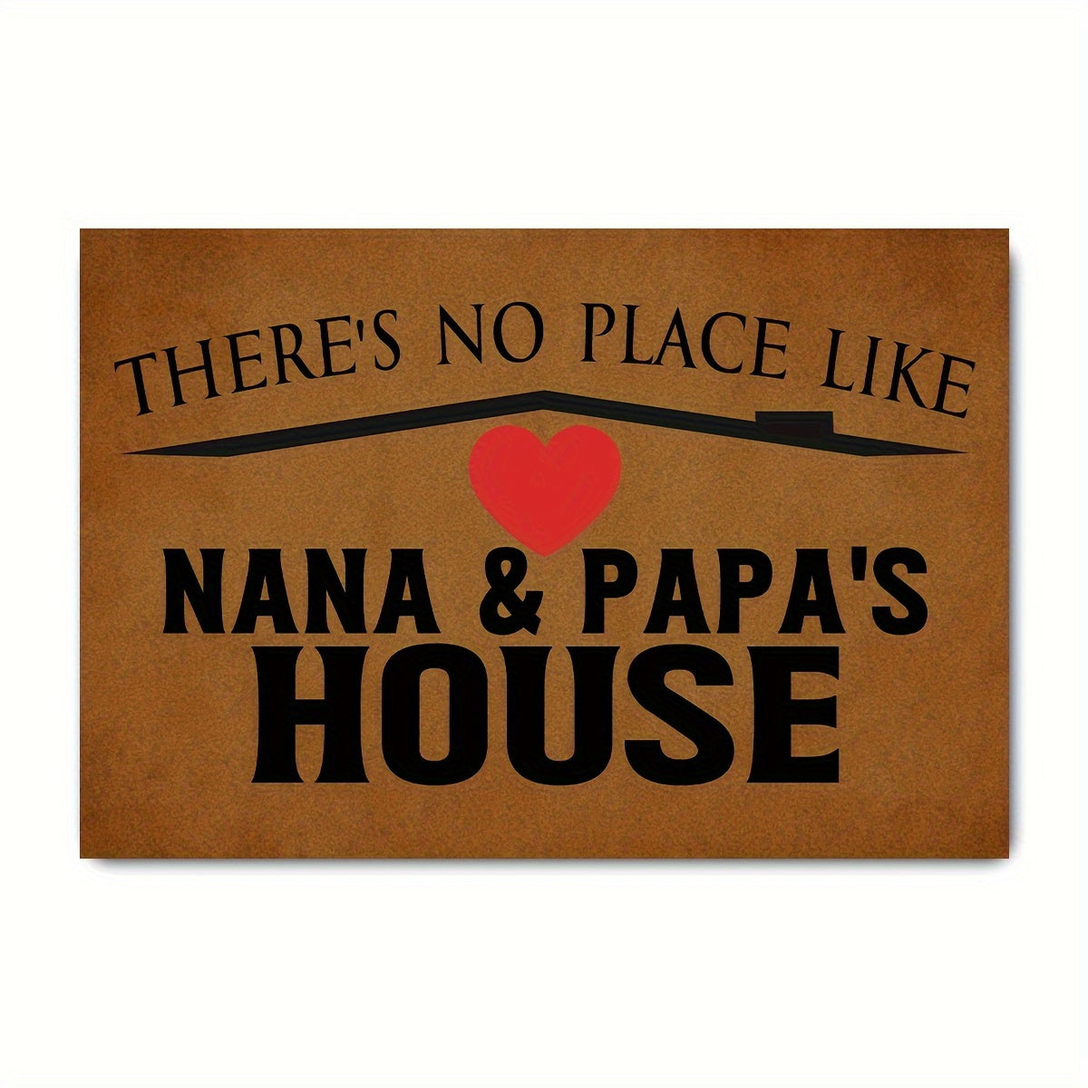 Funny Welcome Doormat Indoor Entray Front Porch with Rubber Back 23.7"(L) x 15.9"(W)There's No Place Like Nana & Papa's House Rubber Non-Slip Backing Entrance Rug Home Decor Front Decorative Mat