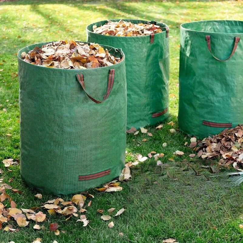 72-Gallon Sturdy Garden Bags | Reusable Bags for Leaf And Lawn Cleanup | Made from Durable Polypropylene with a PET Film Coating for Collecting Debris And Grass Clippings