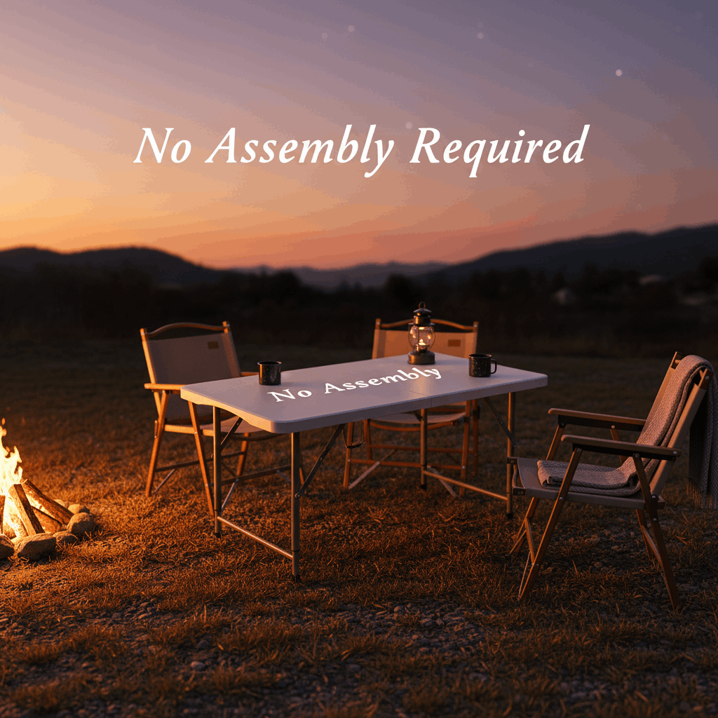 4 FT Plastic Folding Camping Table, 3-Level Adjustable Height Portable Table, HDPE Indoor Outdoor Table for Party, Picnic, Dining, Garden & Party Activities, White