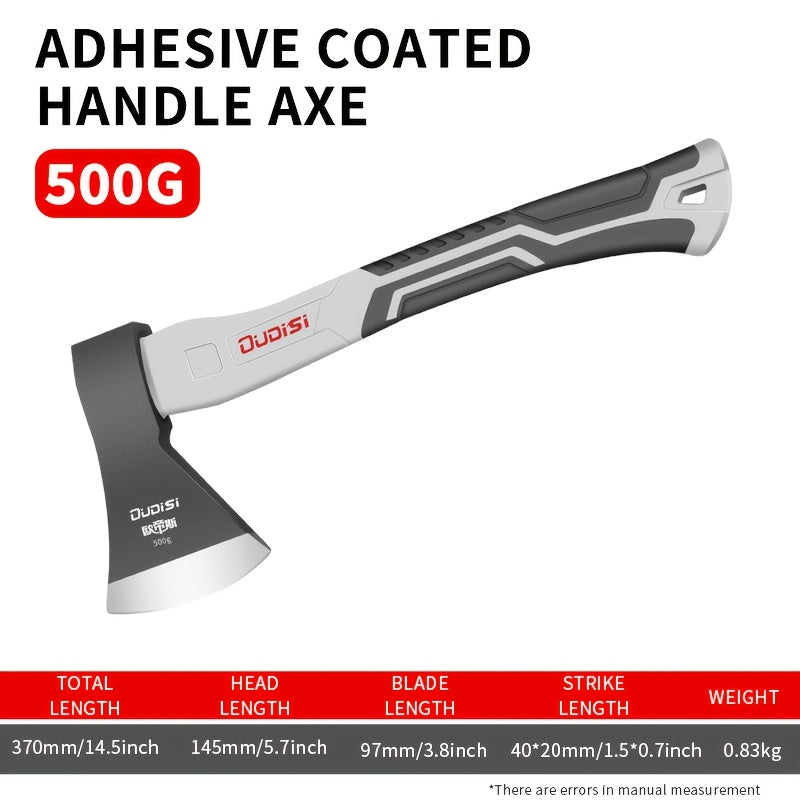 One Multipurpose Axe, Perfect for Cutting Wood And Trees, Featuring a Heat-Treated Blade And a Fiberglass Handle, Designed for Heavy-Duty Chopping, Making It Suitable for Camping, Woodworking, And Garden Care