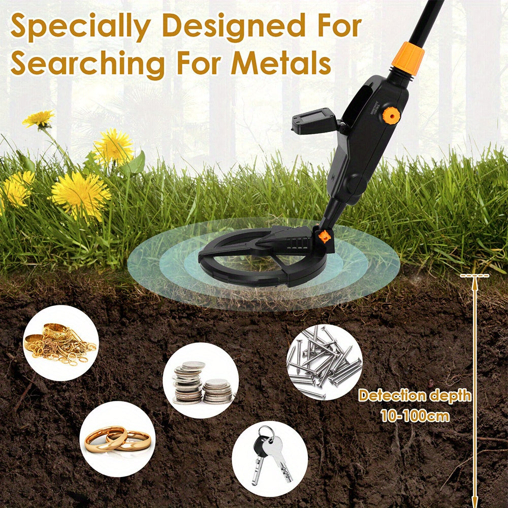 Rechargeable Metal Detector, Professional Pinpointer Higher Accuracy Golden Finder Detector Kit with LCD Display