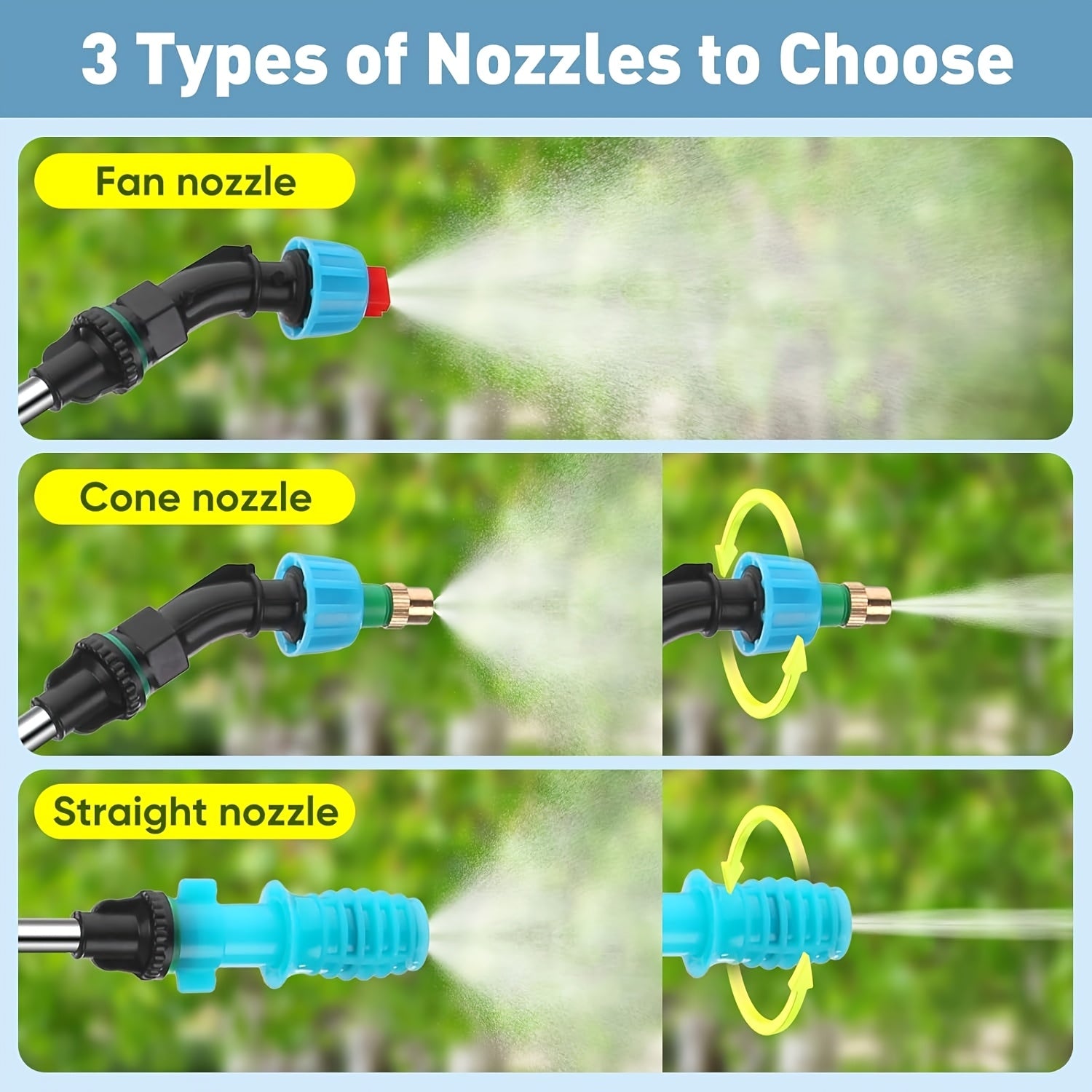 1.32gal Electric Sprayer, High-Performance Electric Sprayer Featuring 3 Mist Nozzles, Extendable Wand, Garden Sprayer Equipped with Adjustable Shoulder Strap for Lawn, Garden, And Cleaning Tasks