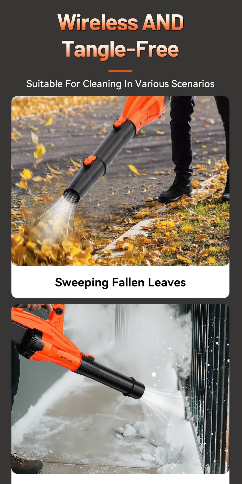 [Christmas Gift] Portable Wireless Leaf Blower, Lightweigh And TWireless Leaf Blower, Portable Rechargeable Blower, Small And Lightweight Car Duster, Compact Handheld Vacuum Cleaner, Which Can Easily Maintain Lawns And Gardens, Christmas Gift, Local Wareh