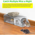 Metal Rat Trap for Mice Sensitive Pedal Indoor Outdoor Garden Shed Home Use No Kill Humane Catch and Release