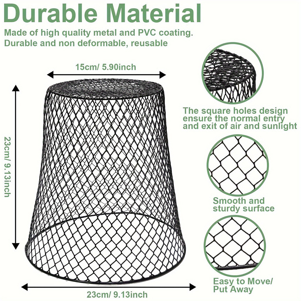 10pcs Chicken Wire Cloche Plant Covers Garden Netting Metal Heavy Duty Plant Protectors from Animals for Keeping Bunnies Chicken Squirrels Birds Other Out (9.13×9.13in)