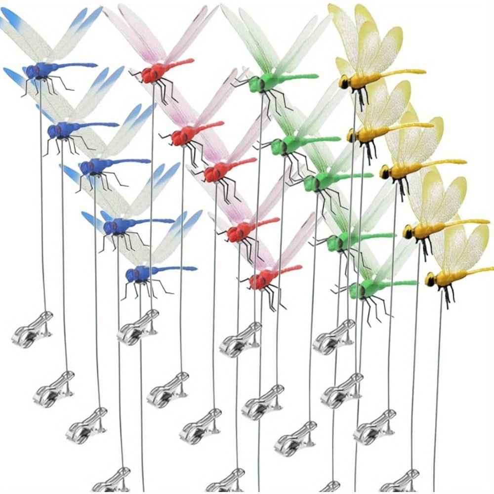 Insect Repellent Dragon Bat Clip Set (20pcs), 3D Fake Dragon Bat Hat Jewelry, Decorative Garden Dragon Bat (20pcs, 4 Colors Optional)