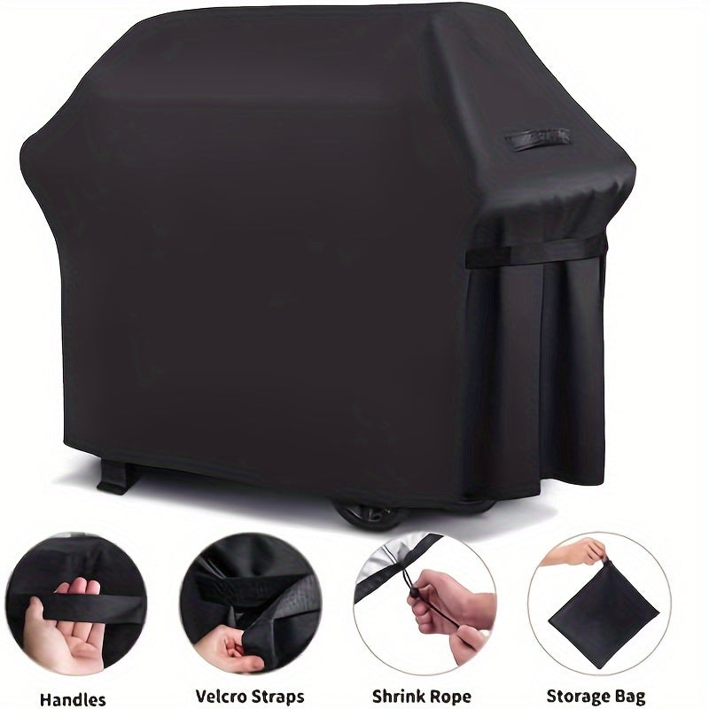 Full Coverage Waterproof BBQ Grill Cover Garden Furniture Covers Patio Furniture Cover- Dustproof And Durable Oxford Fabric, Ideal For Outdoor Patio Garden Grills Windproof Tear- With Strap Fastening Design, Fits Most Standard Grills 58*46*24 inch