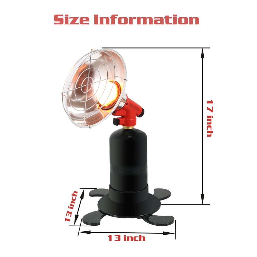 Vivicreate 9/88/90 INCH [48, 000/5500] BTU Heavy Duty Double Layer Stainless Steel Propane Outdoor Heater, Metal, No Electricity Required, Fast Heating Up In 1 Minute, Built-in Ignition, Suitable for Outdoor Use, Christmas Gift Ideas