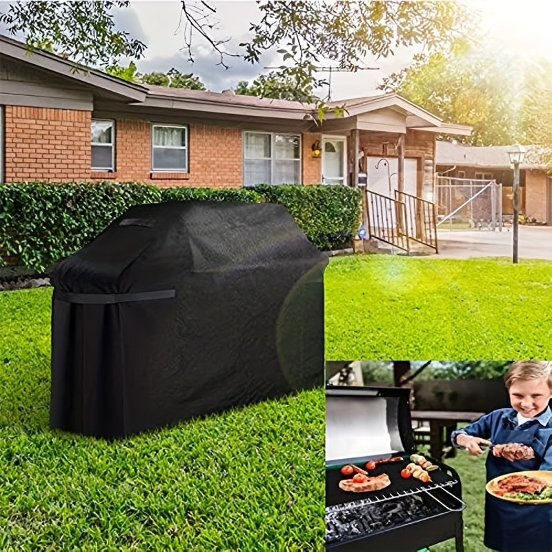 Full Coverage Waterproof BBQ Grill Cover Garden Furniture Covers Patio Furniture Cover- Dustproof And Durable Oxford Fabric, Ideal For Outdoor Patio Garden Grills Windproof Tear- With Strap Fastening Design, Fits Most Standard Grills 58*46*24 inch