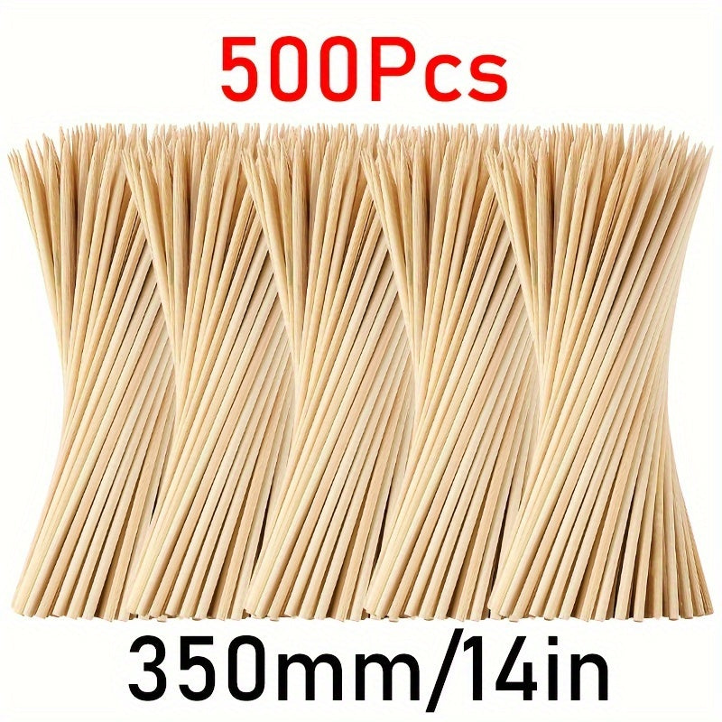 800pcs Natural Bamboo Skewers for BBQ, Barbecue Skewers, Wood Barbecue Skewers for Appetizer, Sausage, Fruit, Cocktail, Kabob Stick, Chocolate Fountain, BBQ Grilling, Kitchen, Party, Perfect Grill Additions
