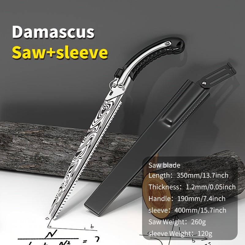 Hand Saw for Tree Pruning-band Saw Sleeve, Hand Tool, Woodworking Tool, Heavy Multifunctional Tool Blade, Used for Cutting Hard Materials, Wood And Plastics, Without Power Supply, Solid Metal Structure And Multifunctional Cutting Tool.