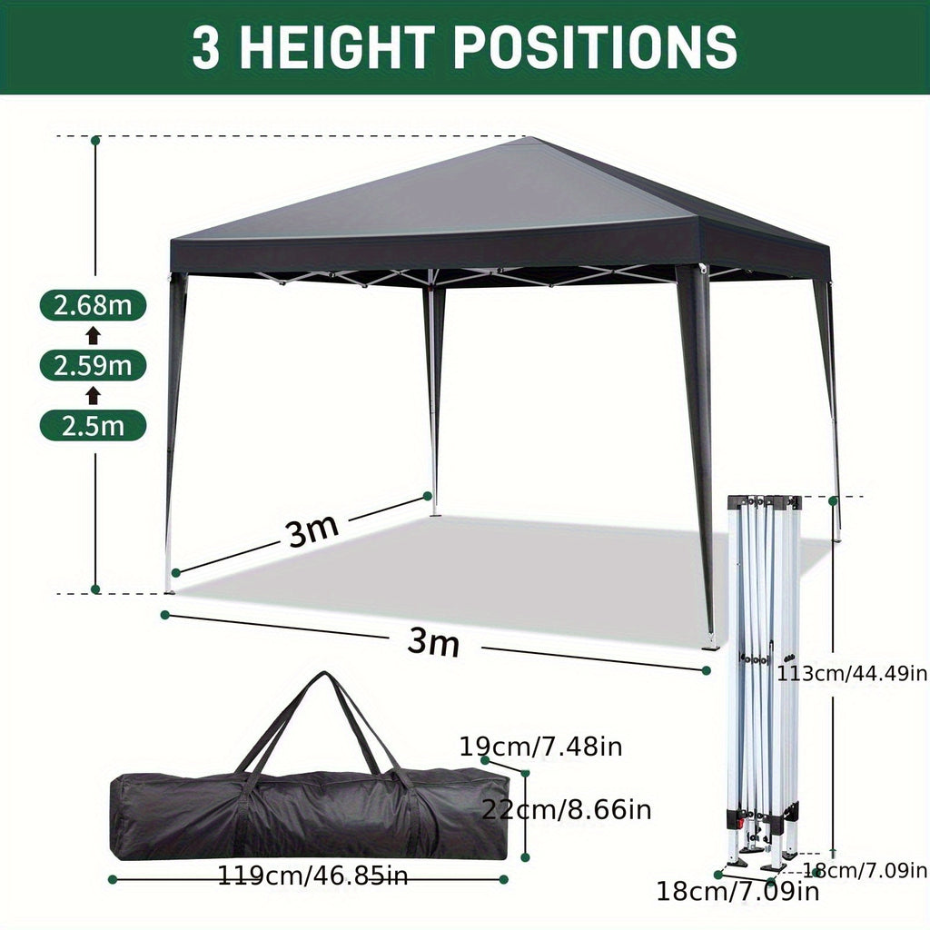 Limited Time Offer! 10X10Ft Ez Pop-Up Tent, UPF50+ Sun Protection And Waterproof, Quick Opening And Portable, Four Colors Available, Multi-Purpose for Camping/Garden/Sports