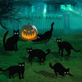 6-Pack Black Cat Halloween Decoration, Halloween Decor Outdoor Yard Signs with Stakes, Glow-In-The-Dark Eyes with Scary Silhouette for Yard Lawn Garden Halloween Outdoor Parties Decor